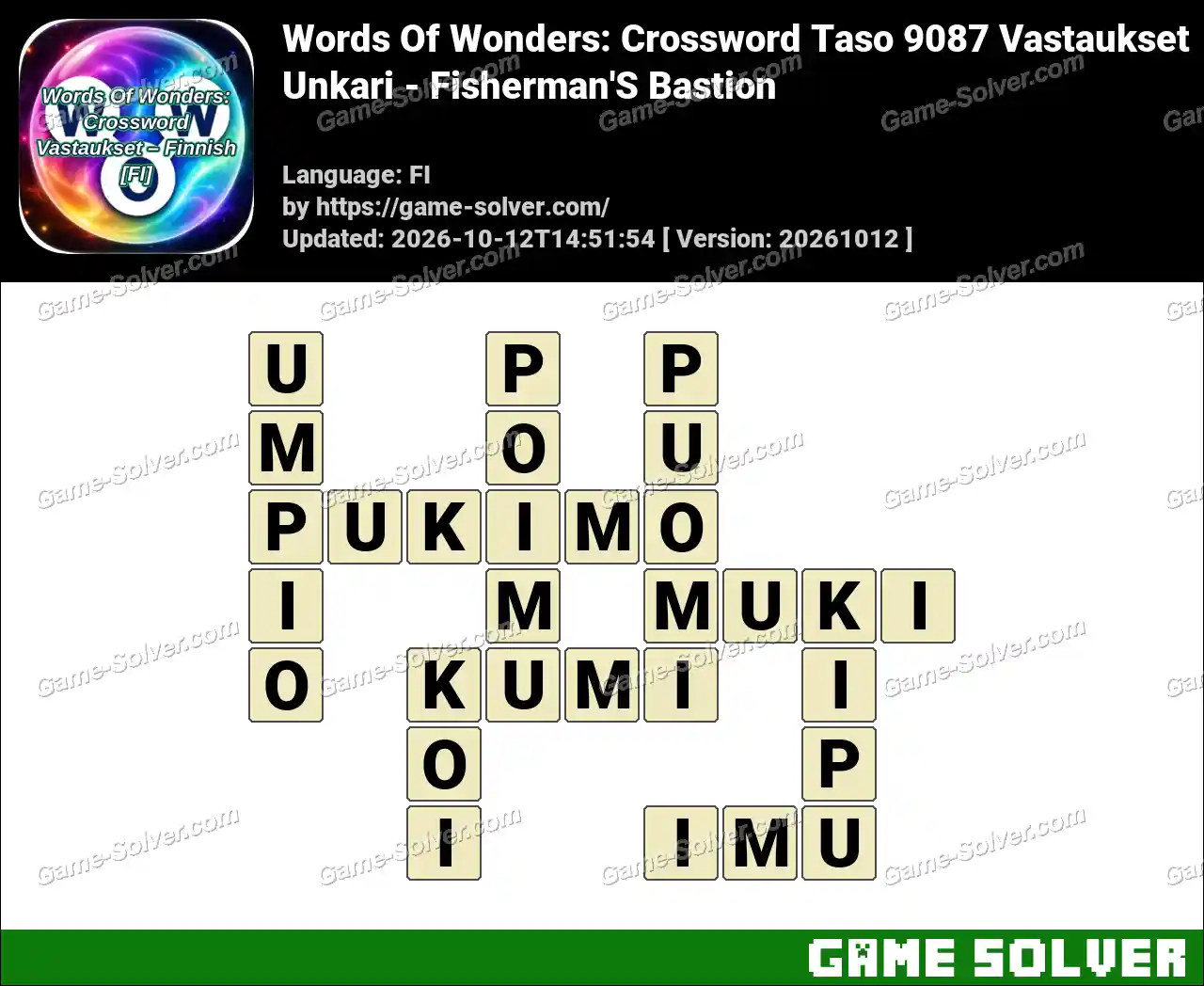 Words Of Wonders: Crossword Taso 9087 Vastaukset – Unkari – Fisherman’S Bastion